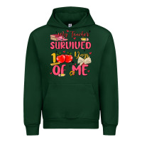 Forest Green my teacher survived 100 days of me Urban Hoodie - MaliasSmallBusiness
