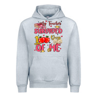 Heather Grey my teacher survived 100 days of me Urban Hoodie - MaliasSmallBusiness