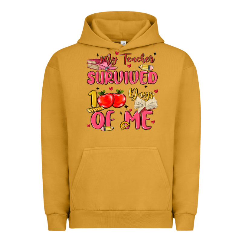 My Teacher Survived 100 Days Of Me Urban Hoodie by MaliasSmallBusiness | Teevron