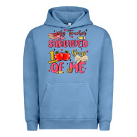 Pigment Pebble Blue my teacher survived 100 days of me Urban Hoodie - MaliasSmallBusiness