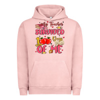 Pigment Salmon my teacher survived 100 days of me Urban Hoodie - MaliasSmallBusiness