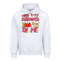 White my teacher survived 100 days of me Urban Hoodie - MaliasSmallBusiness
