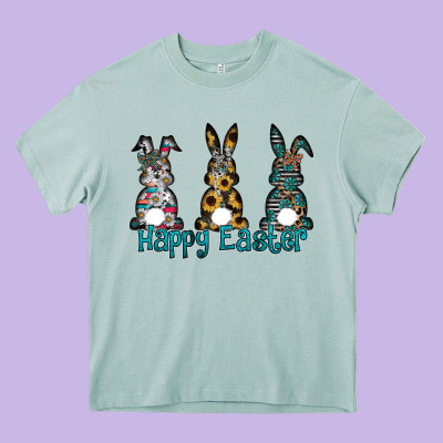 Happy Easter Heavy Core Tee Designed By Cowhidedigitalart