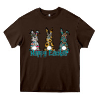 Chocolate Brown Happy Easter Heavy Core Tee - CowhideDigitalArt