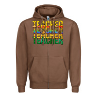 Chestnut teacher teacher teacher Zipper Hoodie - texasbilliewilder