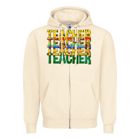 Sandshell teacher teacher teacher Zipper Hoodie - texasbilliewilder