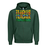 Sports Green teacher teacher teacher Zipper Hoodie - texasbilliewilder