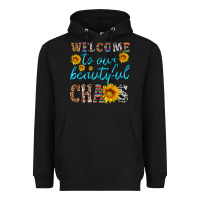Black welcome to our beautiful chaos Heavyweight Hoodie - HRA Design Shop