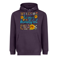 Plum welcome to our beautiful chaos Heavyweight Hoodie - HRA Design Shop