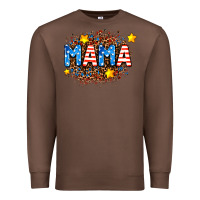 Chestnut usa Mama  leopard background Premium Sweatshirt - AdoDesignShop