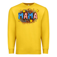 Lemon usa Mama  leopard background Premium Sweatshirt - AdoDesignShop