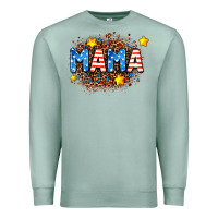 Seafoam usa Mama  leopard background Premium Sweatshirt - AdoDesignShop