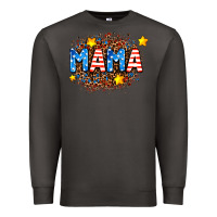 Smoke usa Mama  leopard background Premium Sweatshirt - AdoDesignShop