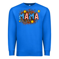 True Royal usa Mama  leopard background Premium Sweatshirt - AdoDesignShop