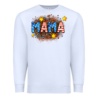 White usa Mama  leopard background Premium Sweatshirt - AdoDesignShop