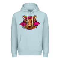 Blue Mist halloween highland cow horseshoe Premium Hoodie - Jasminsmagicworld
