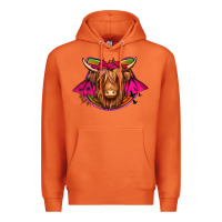 Carrot halloween highland cow horseshoe Premium Hoodie - Jasminsmagicworld