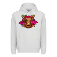 Dove Grey halloween highland cow horseshoe Premium Hoodie - Jasminsmagicworld