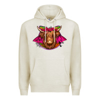 Halloween Highland Cow Horseshoe Premium Hoodie | Teevron