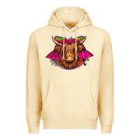 Pina Colada halloween highland cow horseshoe Premium Hoodie - Jasminsmagicworld