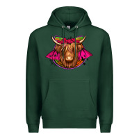 Sports Green halloween highland cow horseshoe Premium Hoodie - Jasminsmagicworld