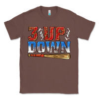 Chestnut 3 up 3 down baseball Classic Tee - texasbilliewilder
