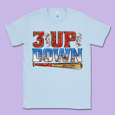 Classic Tee 3 up 3 down baseball
