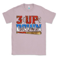 Lilac 3 up 3 down baseball Classic Tee - texasbilliewilder