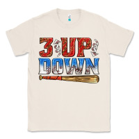 Natural 3 up 3 down baseball Classic Tee - texasbilliewilder