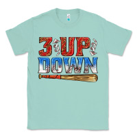 Seafoam 3 up 3 down baseball Classic Tee - texasbilliewilder