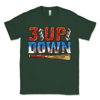 Sports Green 3 up 3 down baseball Classic Tee - texasbilliewilder