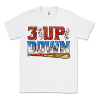 White 3 up 3 down baseball Classic Tee - texasbilliewilder