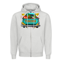 Dove Grey teacher truck Zipper Hoodie - texasbilliewilder