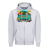 Heather Grey teacher truck Zipper Hoodie - texasbilliewilder