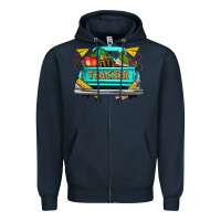 Navy teacher truck Zipper Hoodie - texasbilliewilder
