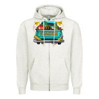 Oatmeal Heather teacher truck Zipper Hoodie - texasbilliewilder