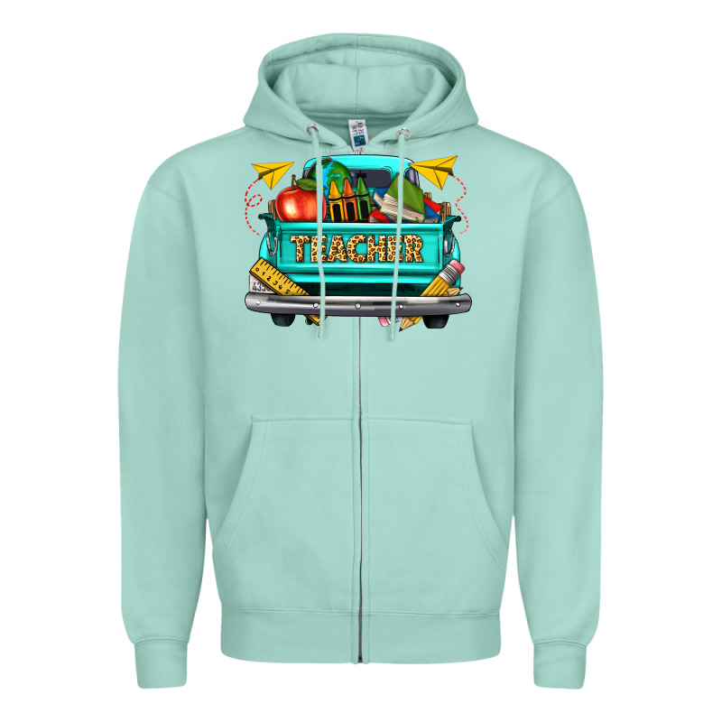Teacher Truck Zipper Hoodie by texasbilliewilder | Teevron
