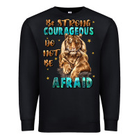 Black be strong and courageous Premium Sweatshirt - JahusDesignShop
