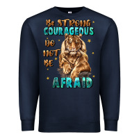 Navy be strong and courageous Premium Sweatshirt - JahusDesignShop