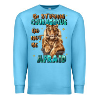 Ocean Blue be strong and courageous Premium Sweatshirt - JahusDesignShop