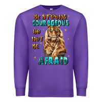 Purple be strong and courageous Premium Sweatshirt - JahusDesignShop