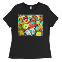 Black summer fruits Ladies Tee - BarkalooDesign