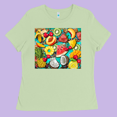 Summer Fruits Ladies Tee Designed By Barkaloodesign