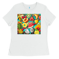 White summer fruits Ladies Tee - BarkalooDesign