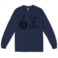 Navy lets get lost Long Sleeve Tee - Unal Design