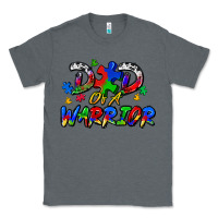 Charcoal Heather dad of a warrior Classic Tee - Zillion Design Studio