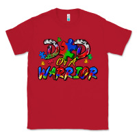 Red dad of a warrior Classic Tee - Zillion Design Studio
