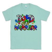 Seafoam dad of a warrior Classic Tee - Zillion Design Studio