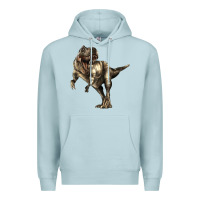 Blue Mist Tyrannosaurus T rex Premium Hoodie - LillyAllenDesigns