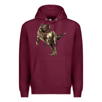 Burgundy Tyrannosaurus T rex Premium Hoodie - LillyAllenDesigns